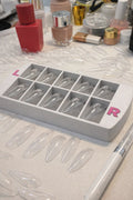 White Nail Tip Caddy Prep Tray